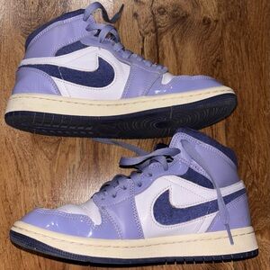 Purple high top Air Jordan 1 mid SE nike shoes sneakers women 6.5